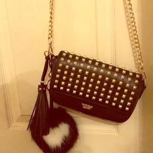 Victoria secret leather studded crossover bag